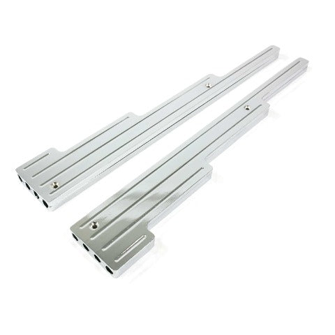 Top Street Performance JM9002C Billet Aluminum Wire Loom Set 9.5mm, Ball-Milled, Chrome