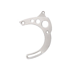 Top Street Performance JM9114P Billet Alum Alternator Bracket - Ford Bb, Passenger Side, Low Mount, Polished
