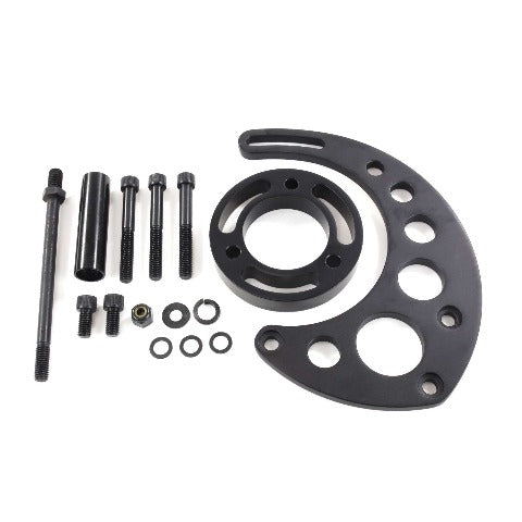 Top Street Performance JM9123BK Chevy BB LWP, Aluminum Alternator Bracket Kit, Black