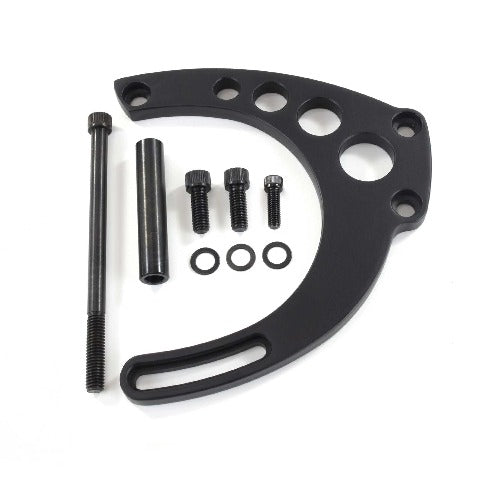 Top Street Performance JM9133BK Chevy BB LWP, Mid Mount, Aluminum Alternator Bracket Kit, Black