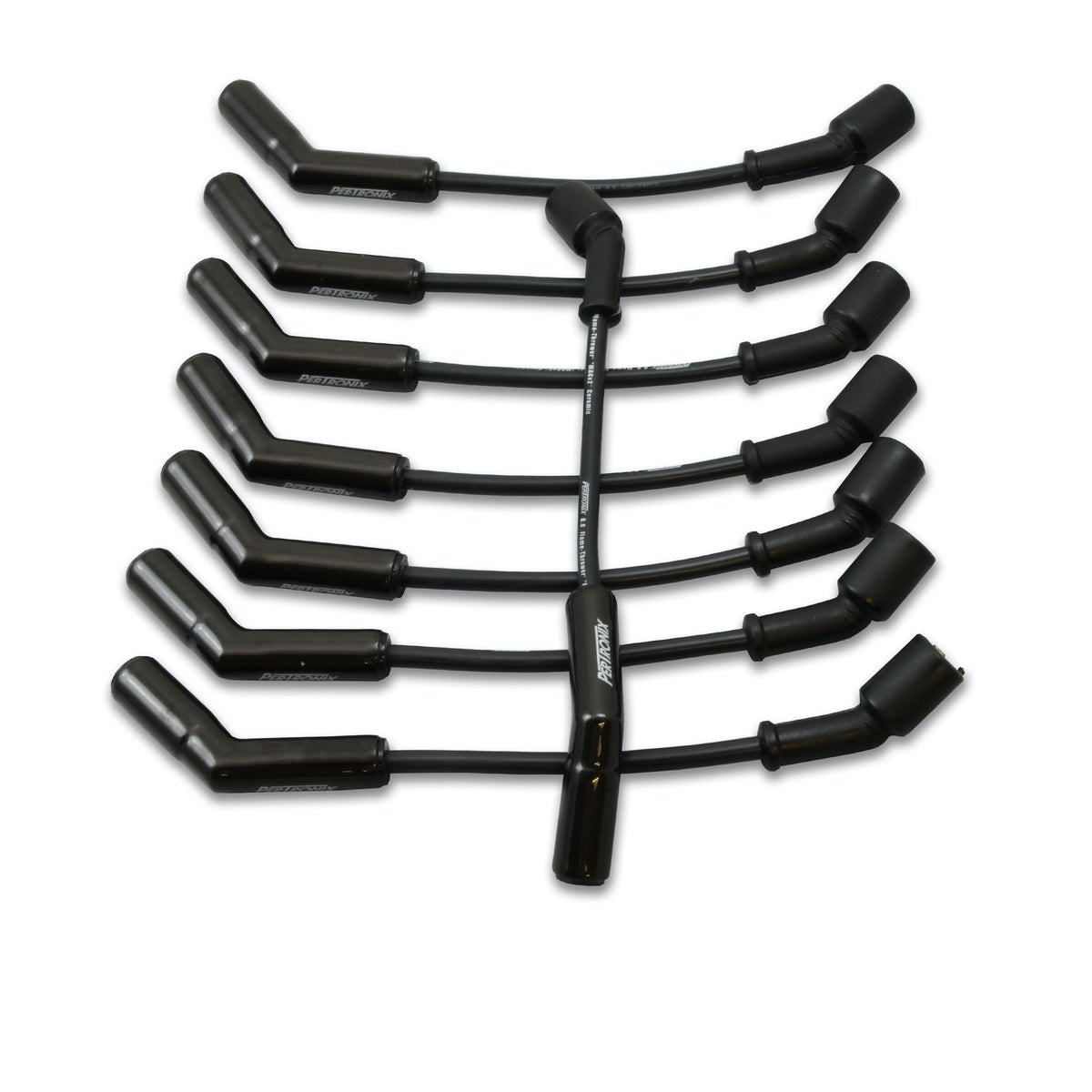 PerTronix 828224HT Wires, 8MM GM LS 45? Black Ceramic Boot; Black wire