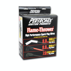 PerTronix 828280HT Wires, Univ. 8MM 8 cyl 180? Black Ceramic Boot; Black wire