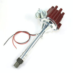 PerTronix D100701 Elec Dist Billet Chevy SB/BB w/Ignitor II Vac Adv. Red Cap
