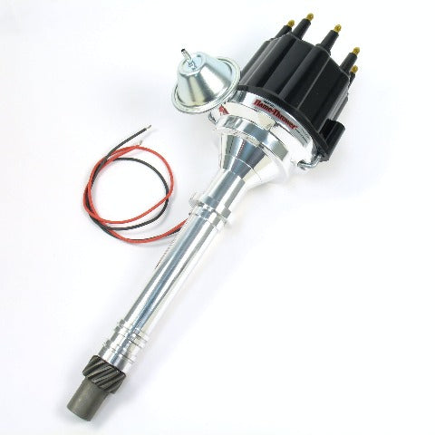 PerTronix D100710 Elec Dist Billet Chevy SB/BB w/Ignitor II Vac Adv. Black Male Cap