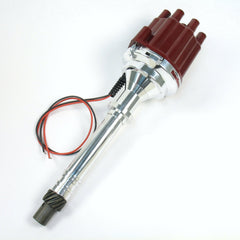 PerTronix D100801 Elec Dist Billet Chevy SB/BB w/Ignitor II Non Vac Adv. Red Cap