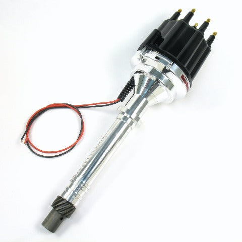 PerTronix D100810 Elec Dist Billet Chevy SB/BB w/Ignitor II Non Vac Adv. Black Male Cap