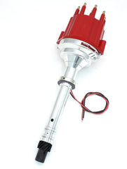 PerTronix D105811 Elec Dist Billet Chevy SB/BB Slip Collar w/Ignitor II Non Vac Adv. Red Male Cap