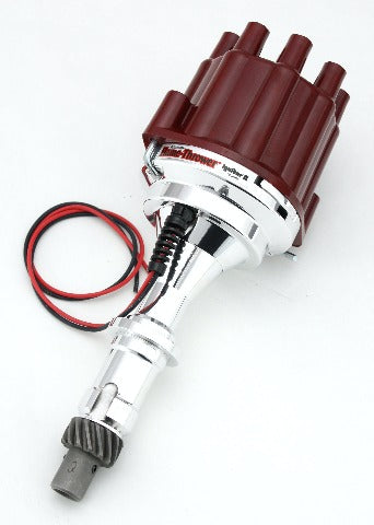 PerTronix D120801 D120801 Elec Dist Billet Pontiac V8 w/Ignitor II Non Vac Adv. Red Cap
