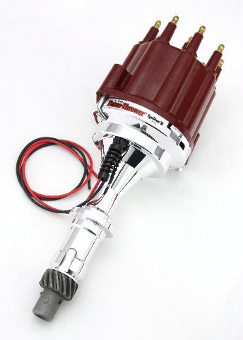 PerTronix D120811 D120811 Elec Dist Billet Pontiac V8 w/Ignitor II Non Vac Adv. Red Male Cap