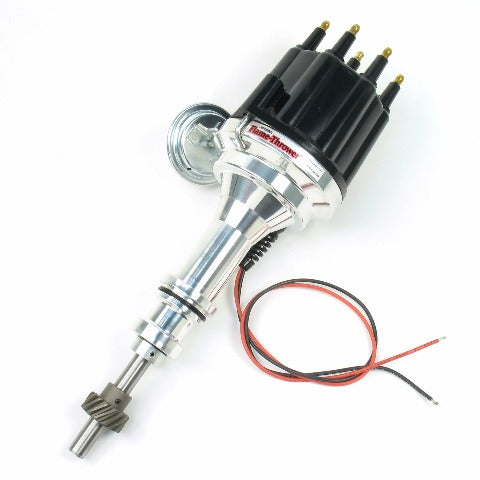 PerTronix D131710 D131710 Elec Dist Billet Ford 351W w/Ignitor II Vac Adv. Black Male Cap
