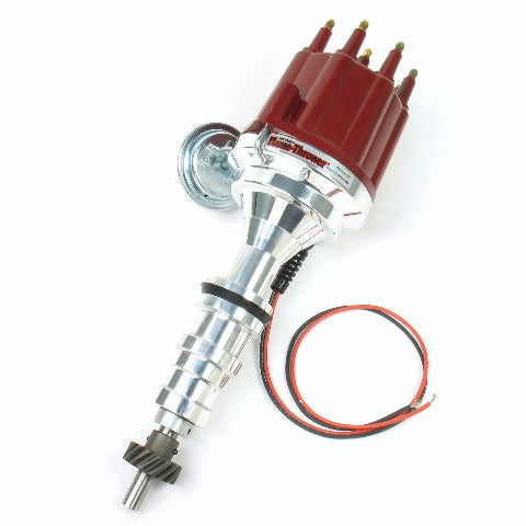 PerTronix D133711 D133711 Elec Dist Billet Ford FE 352-428 w/Ignitor II Vac Adv. Red Male Cap