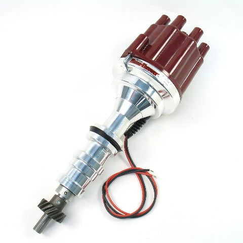 PerTronix D133801 D133801 Elec Dist Billet Ford FE 352-428 w/Ignitor II Non Vac Adv. Red Cap