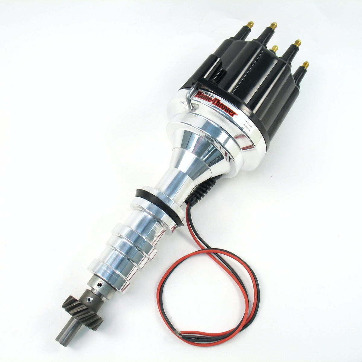 PerTronix D133810 Elec Dist Billet Ford FE 352-428 w/Ignitor II Non Vac Adv. Black Male Cap