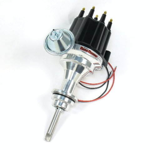 PerTronix D141710 Elec Dist Billet Chrys/Dodge/Plym 273-360 w/Ignitor II Vac Adv. Black Male Cap