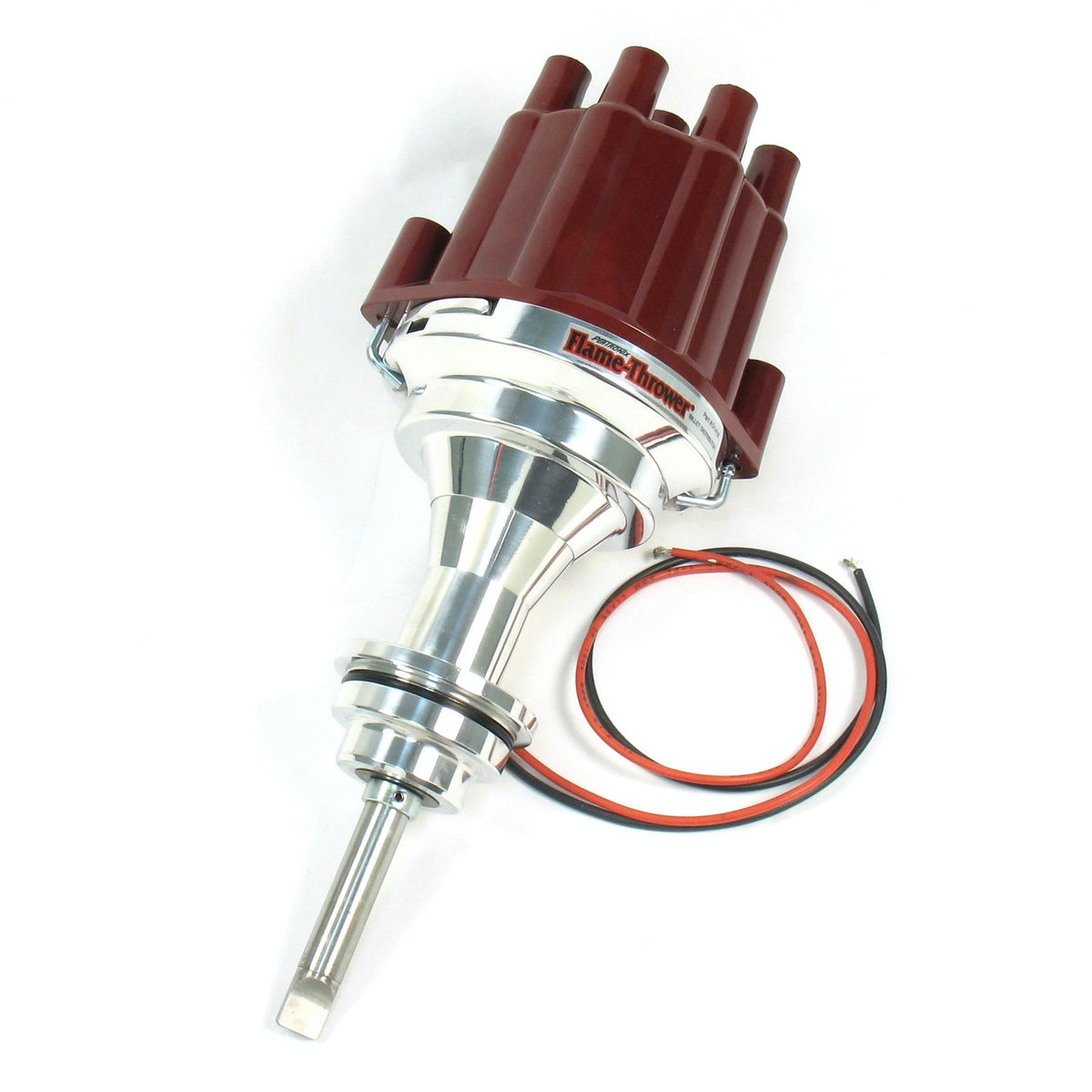 PerTronix D141801 Elec Dist Billet Chrys/Dodge/Plym 273-360 w/Ignitor II Non Vac Adv. Red Cap