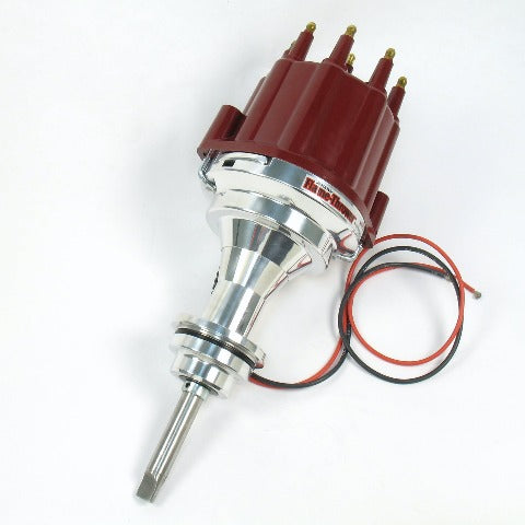 PerTronix D141811 Elec Dist Billet Chrys/Dodge/Plym 273-360 w/Ignitor II Non Vac Adv. Red Male Cap