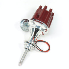 PerTronix D143701 Elec Dist Billet Chrys/Dodge/Plym 426-440 w/Ignitor II Vac Adv. Red Cap