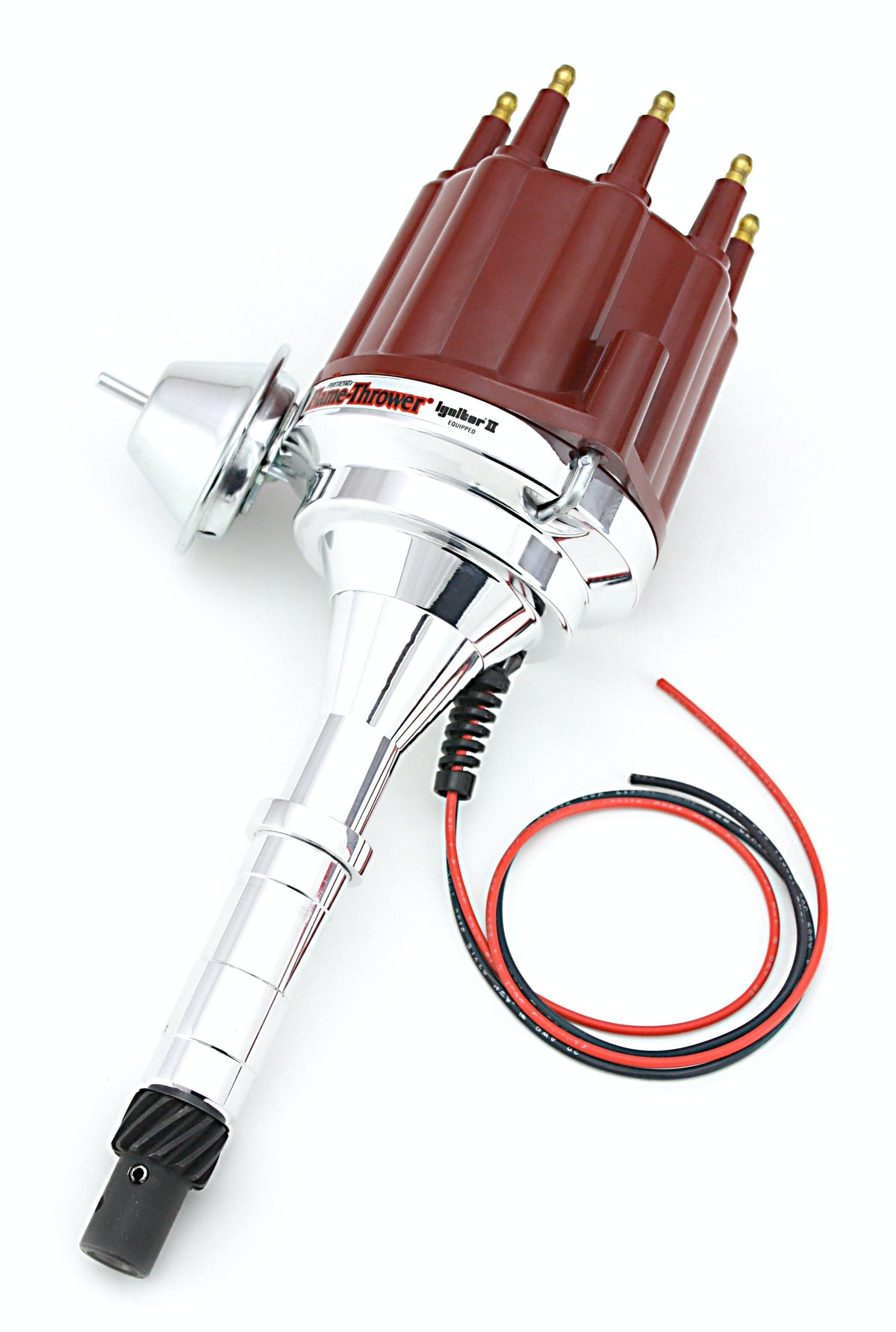 PerTronix D160711 Elec Dist Billet AMC V8 w/Ignitor II Vac Adv. Red Male Cap