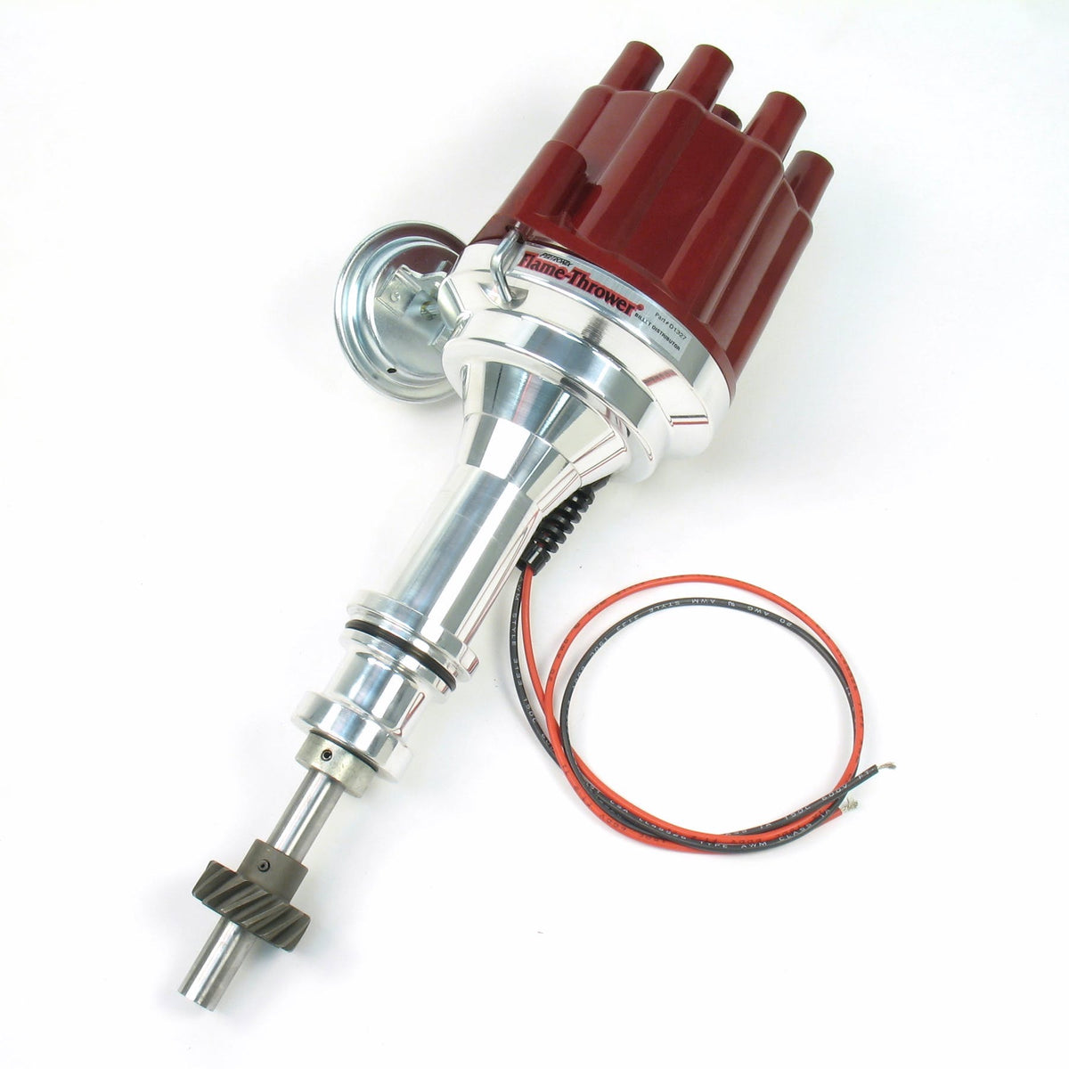 PerTronix D7132701 D7132701 Elec Dist Billet Ford 351C w/Ignitor III Vac Adv Red Cap