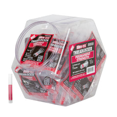 PRW 1293199 THREADLOCKER BULLET Fishbowl 100 count Permanent Strength Red 2ml tube