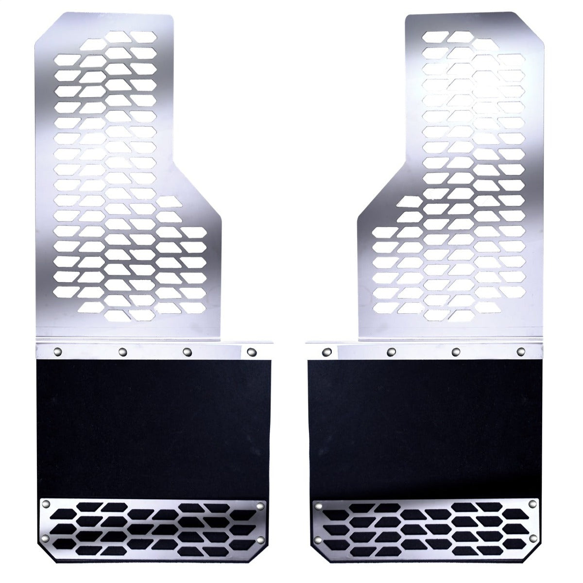 Putco 78035 Mud Skins Polished Stainless Steel (Featuring Hex Shield Pattern)