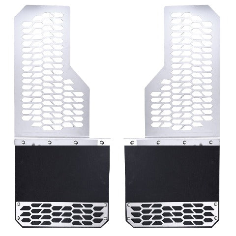 Putco 78100 Mud Skins Brushed Stainless Steel (Featuring Hex Shield Pattern)