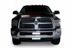 Putco 88175L Stainless Steel Punch Style with 10 inch Luminix Light bar Bumper Grille (Black)