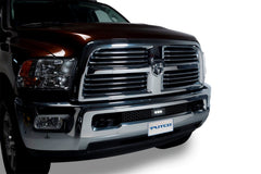 Putco 88175L Stainless Steel Punch Style with 10 inch Luminix Light bar Bumper Grille (Black)