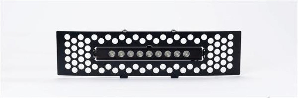 Putco 88182L EcoBoost Grille Black Stainless Steel Punch and 10 inch Luminix Light Bar