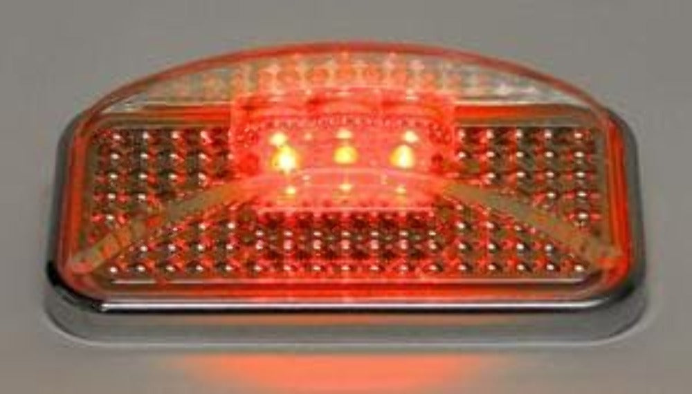 Putco 930002 Universal Side Marker - Red LED w/Ion Chrome Lens