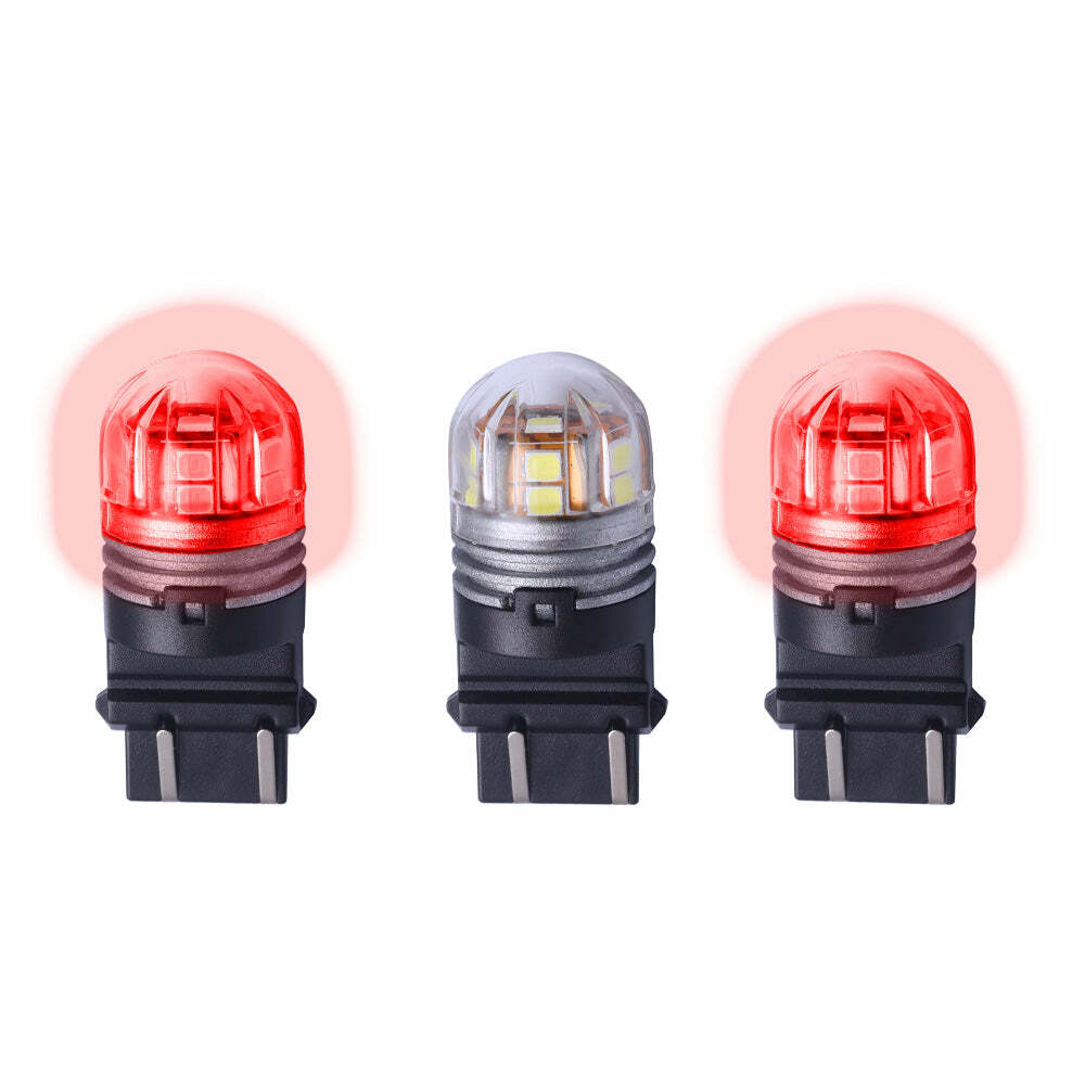 Putco HC3156R LumaCore 3156 Red , Pair (x3 Strobe with Bright Stop)