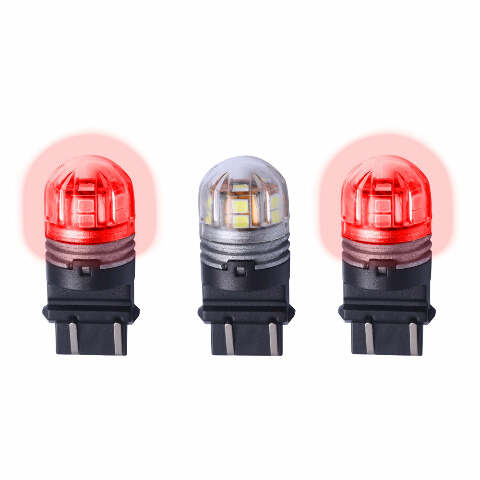 Putco HC3157R LumaCore 3157 Red , Pair (x3 Strobe with Bright Stop)