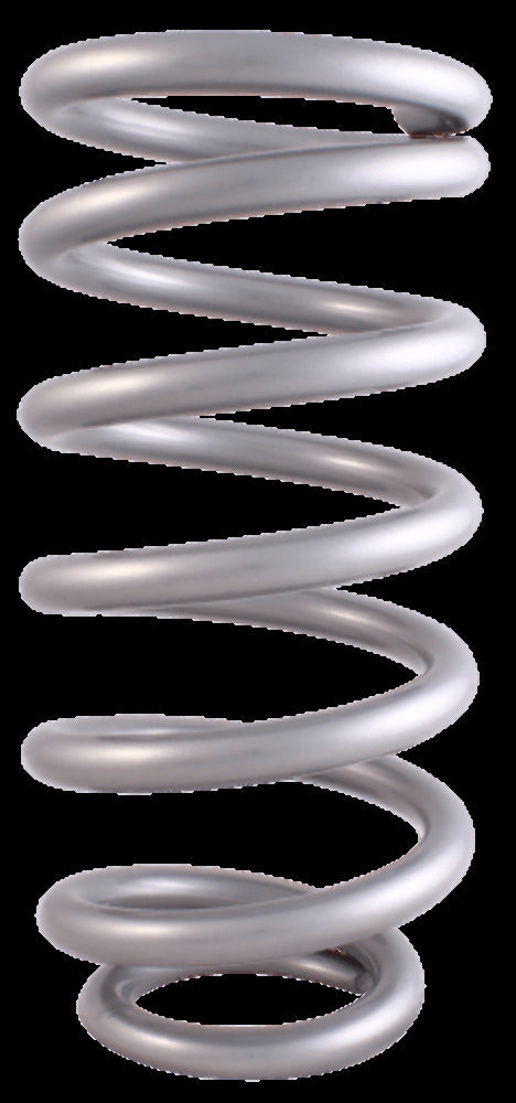 QA1 10HTBF750 Spring, Cr-Si Ht High Travel 4.125 inch 10 inch X 750 Lbs/In. Tapered Silver Pc