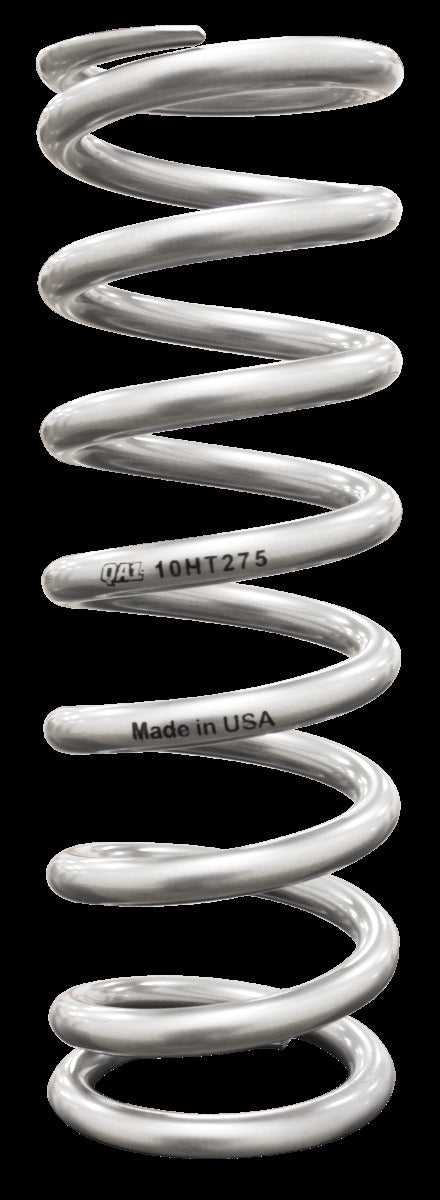 QA1 10HTS150 Spring, Cr-Si High Travel 1-7/8 inch ID 10 inch X 150 Lbs/In. Silver Pwdr Coat