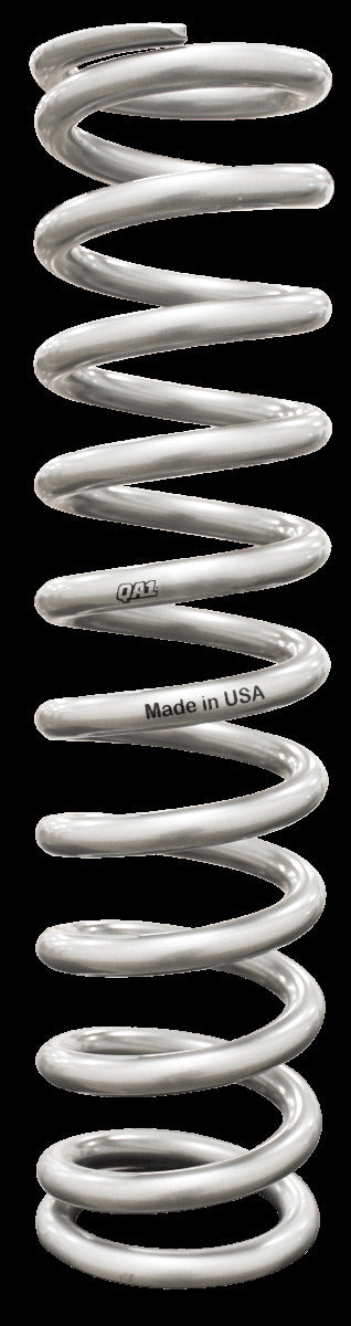QA1 14HT110 Spring, Cr-Si High Travel 2-1/2 inch Id 14 inch X 110 Lbs/In. Silver Pwdr Coat