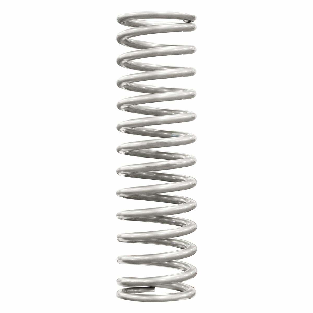 QA1 16HT150 Spring, Cr-Si High Travel 2-1/2 inch Id 16 inch X 150 Lbs/In. Silver Pwdr Coat