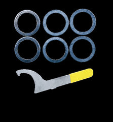 QA1 7888-111 Kit, Thrust Bearing/Carrera Spanner 2-Shocks, Carrera Wrench and Bearing Kit