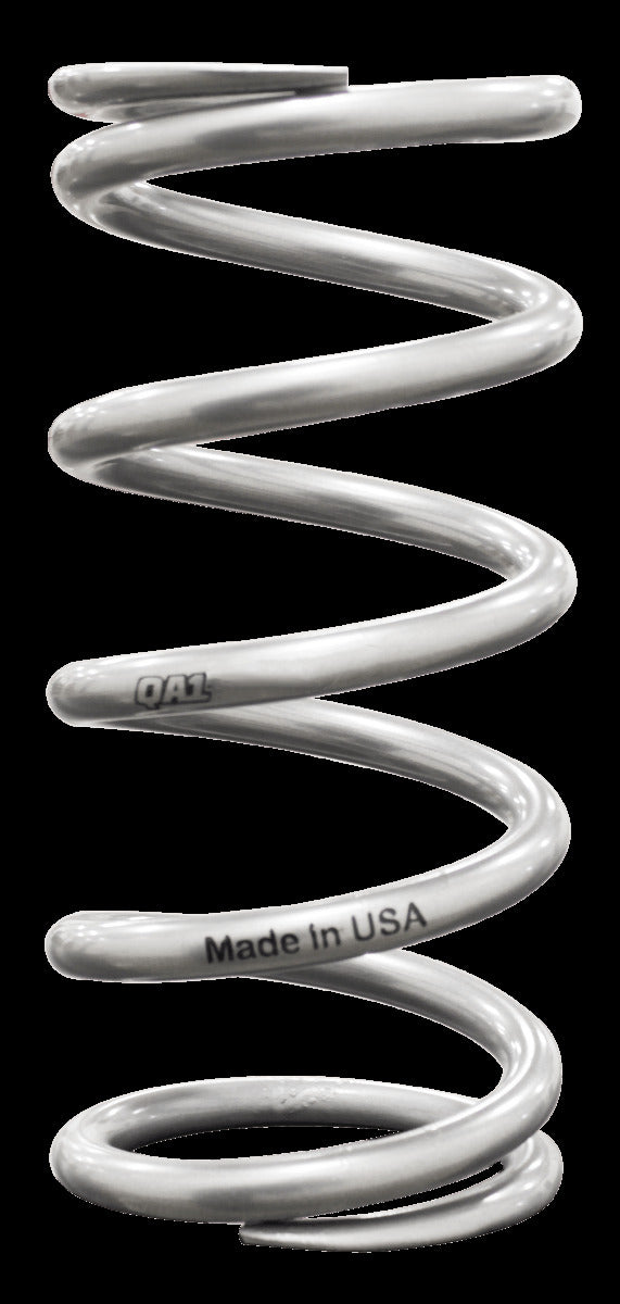 QA1 7HT400 Spring, Cr-Si High Travel 2-1/2 inch Id 7 inch X 400 Lbs/In. Silver Pwdr Coat
