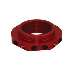 QA1 9019-171 Nut, MOD Spring Seat W/ Set Screw, 2.5 inch, 2.08 inch X 8TPI, Red Anodized