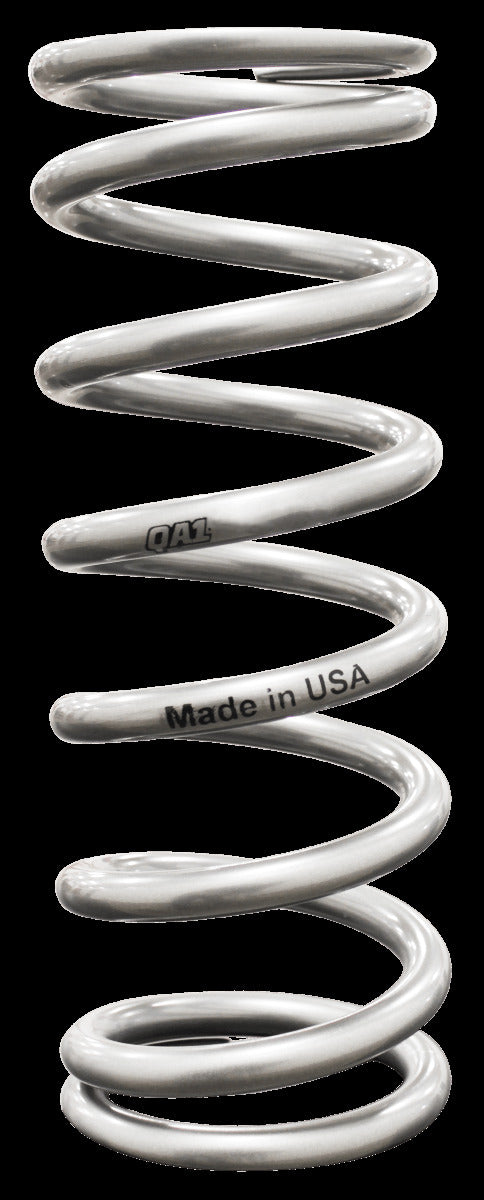 QA1 9HT300 Spring, Cr-Si High Travel 2-1/2 inch Id 9 inch X 300 Lbs/In. Silver Pwdr Coat