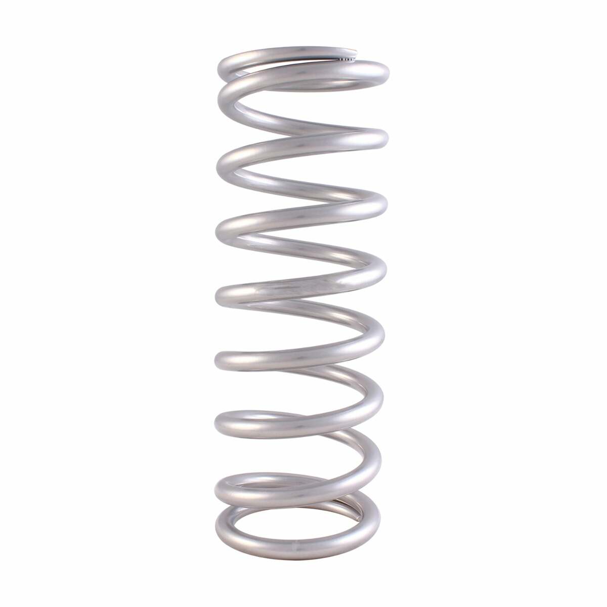 QA1 9HTSP450 Spring, Cr-Si HT High Travel 3.8 inch 9 inch X 450 Lbs/In Taper Pigtail Silver PC