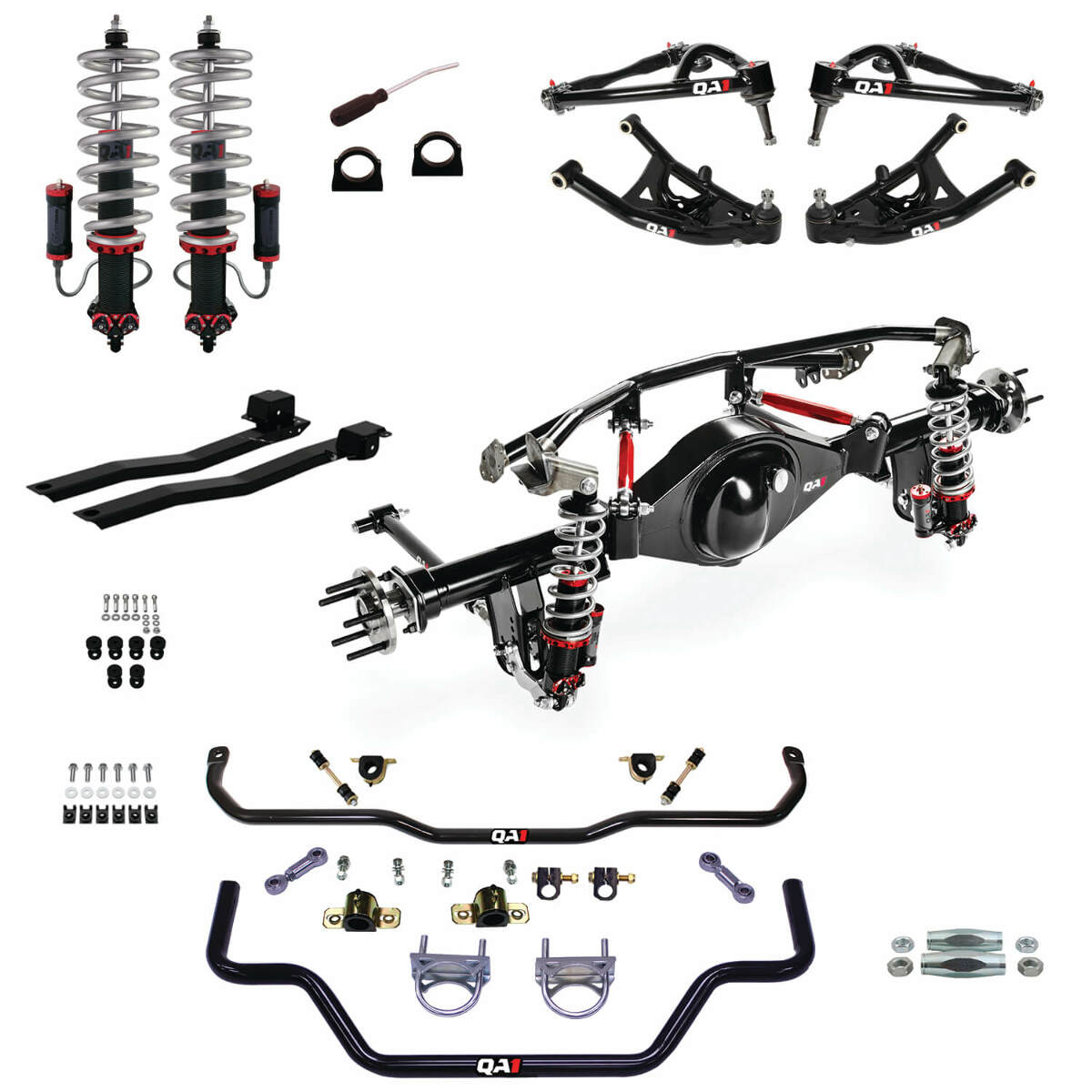 QA1 HK43-GMF1RN QA1 HK43-GMF1RN Level 3 Handling Kit with Narrowed 9in. Housing 67-69 GM F Body