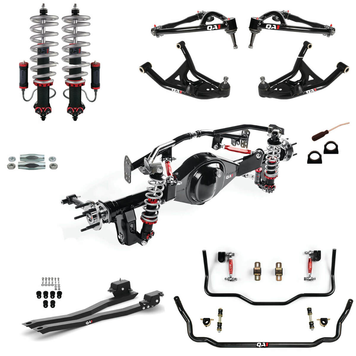 QA1 HK43-GMF2RN QA1 HK43-GMF2RN Level 3 Handling Kit with Narrowed 9in. Housing 70-74 GM F Body