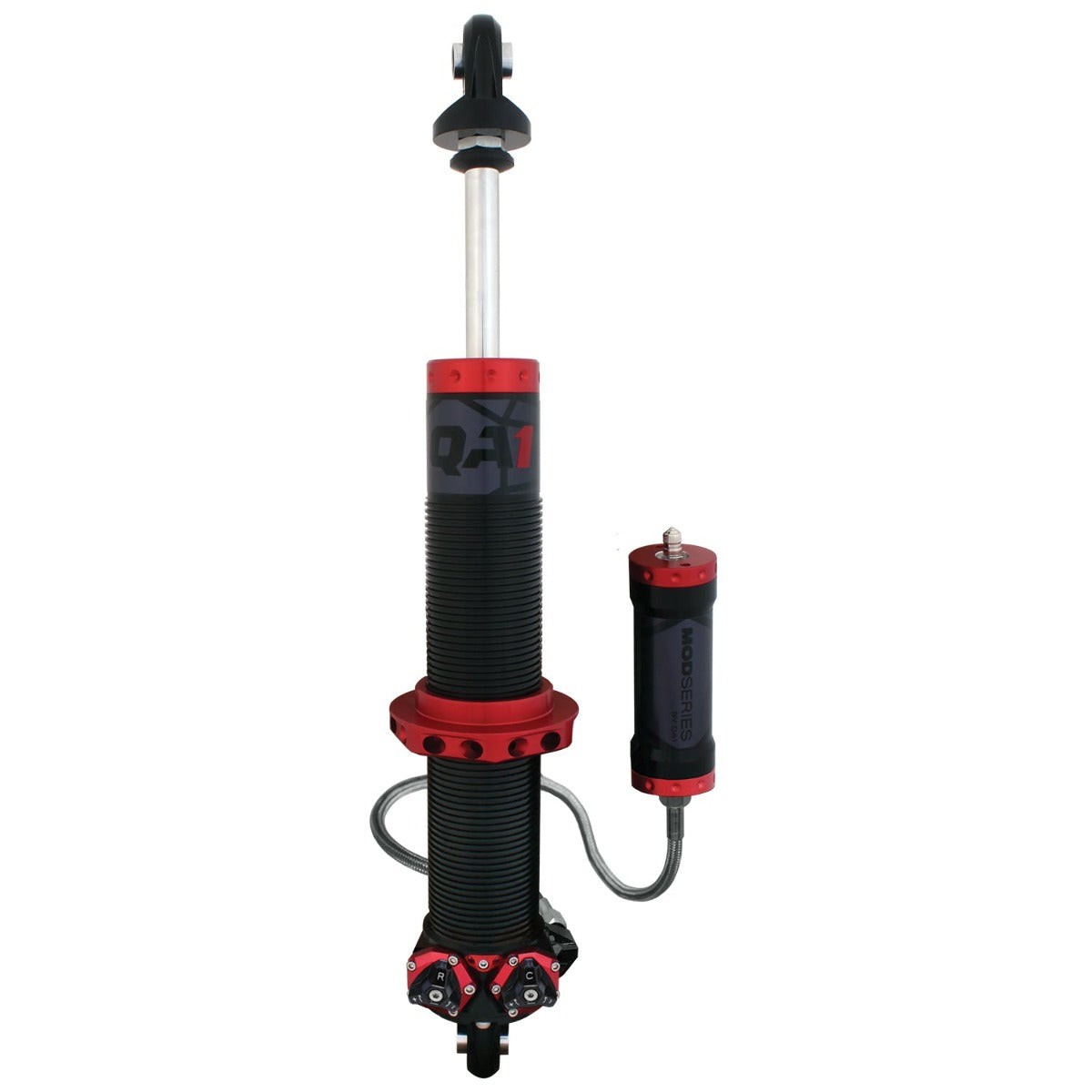 QA1 M421CR Shock, MOD C-O, RH Canister 10.63 inch Comp, 15.00 inchExt, 4.38 inch Travel, Eye-B/Eye-B