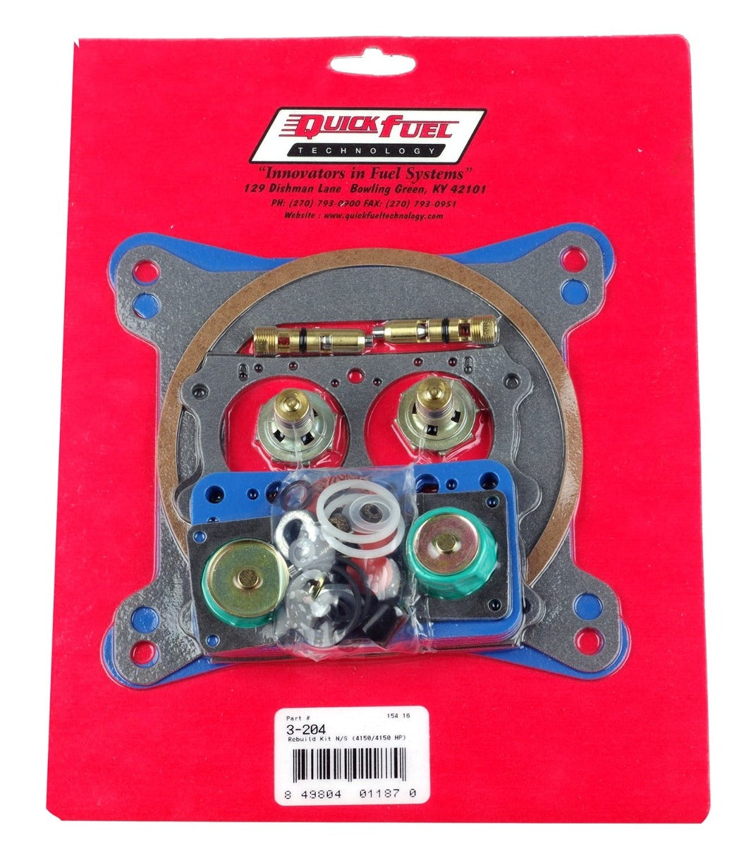 Quick Fuel Technology 3-204QFT Rebuild Kit N/S (4150/4150 HP)