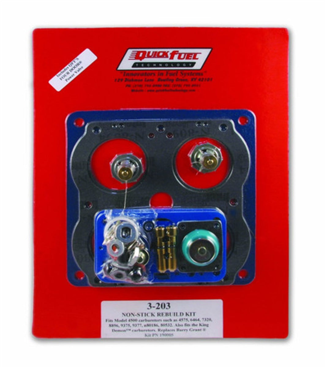 Quick Fuel Technology 3-303QFT Super NS Rebuild Kit For 4500