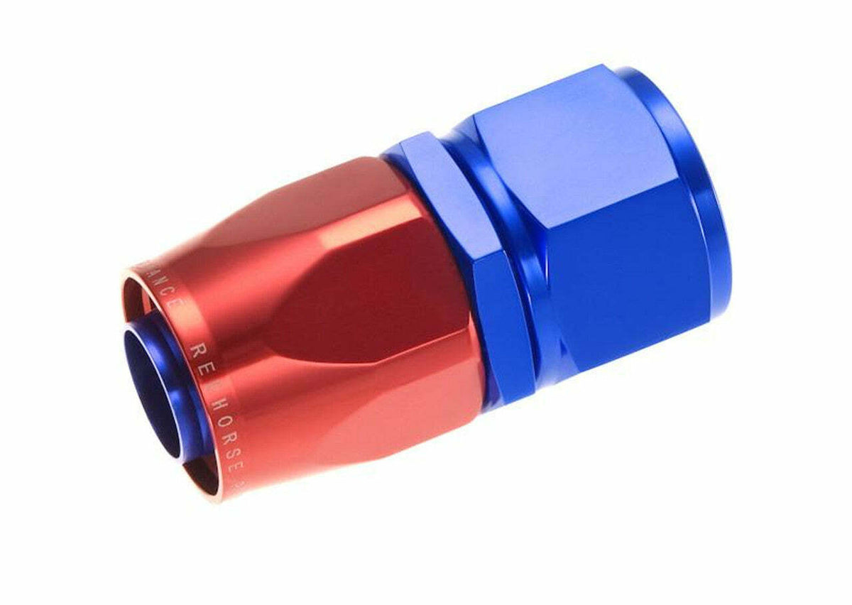 Redhorse Performance 1000-20-1 -20 straight hose end-red and blue.