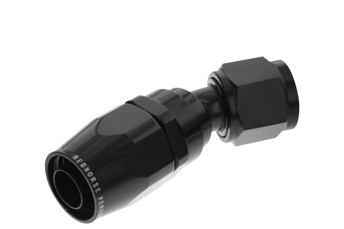 Redhorse Performance 1030-06-2 -06 30 degree Female Aluminum Hose End - black