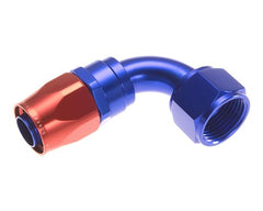 Redhorse Performance 1090-10-1 -10 90 degree Female Aluminum Hose End - red and blue