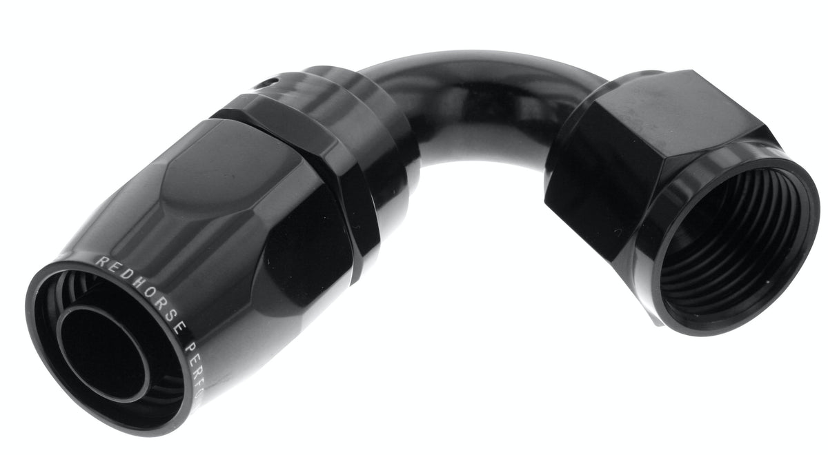 Redhorse Performance 1120-08-2 -08 120 degree Female Aluminum Hose End - black